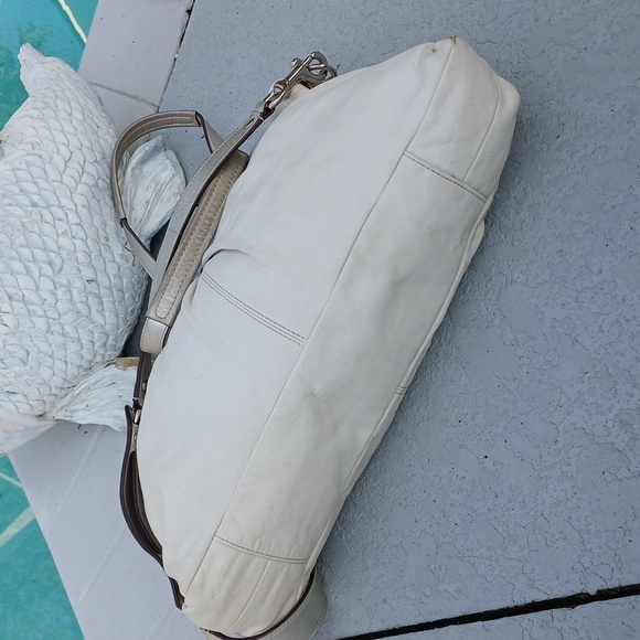 Coach Ashley White Silver leather tote satchel F15513 - Picture 5 of 16